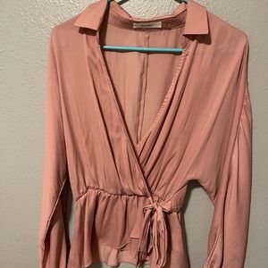 Pink Satin Top